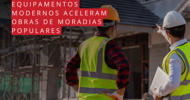 Equipamentos modernos aceleram obras de moradias populares